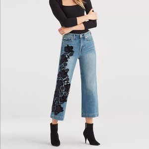 7 For All Mankind Cropped Alexa in Floral Couture